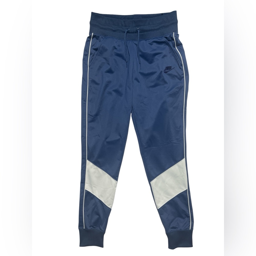 Nike Navy and White Track Pants